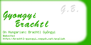 gyongyi brachtl business card