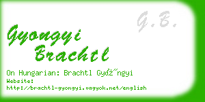 gyongyi brachtl business card